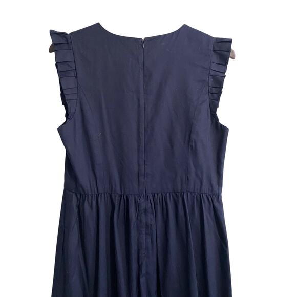 NWT Anthropologie Sachin Babi Rosa Dress Women’s 10 Cotton Maxi Blue Polka Dot - Picture 8 of 10